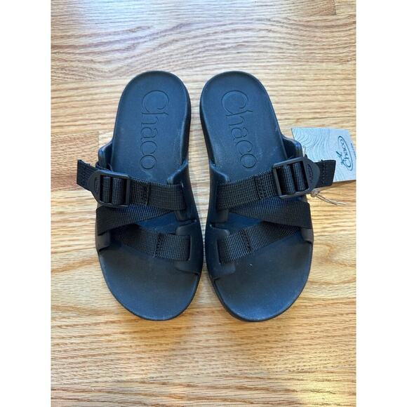 NEW Chacos Chillos Big Kids Black Slide Sandals, Sz 3, Unisex (C114) - Picture 4 of 6